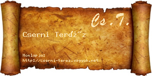 Cserni Teréz névjegykártya